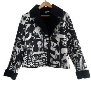 Dolcezza Matière Urbaine Abstract Zip Jacket Size Medium NWOT
